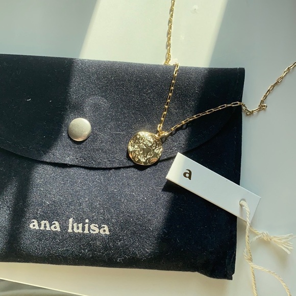 Ana Luisa Margot Necklace Gold disc textured - Picture 2 of 4
